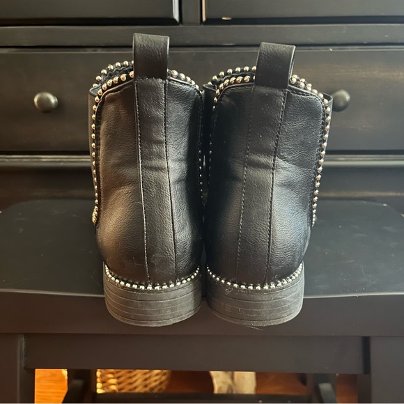 Studded Black Ankle Boots - Picture 4 of 5